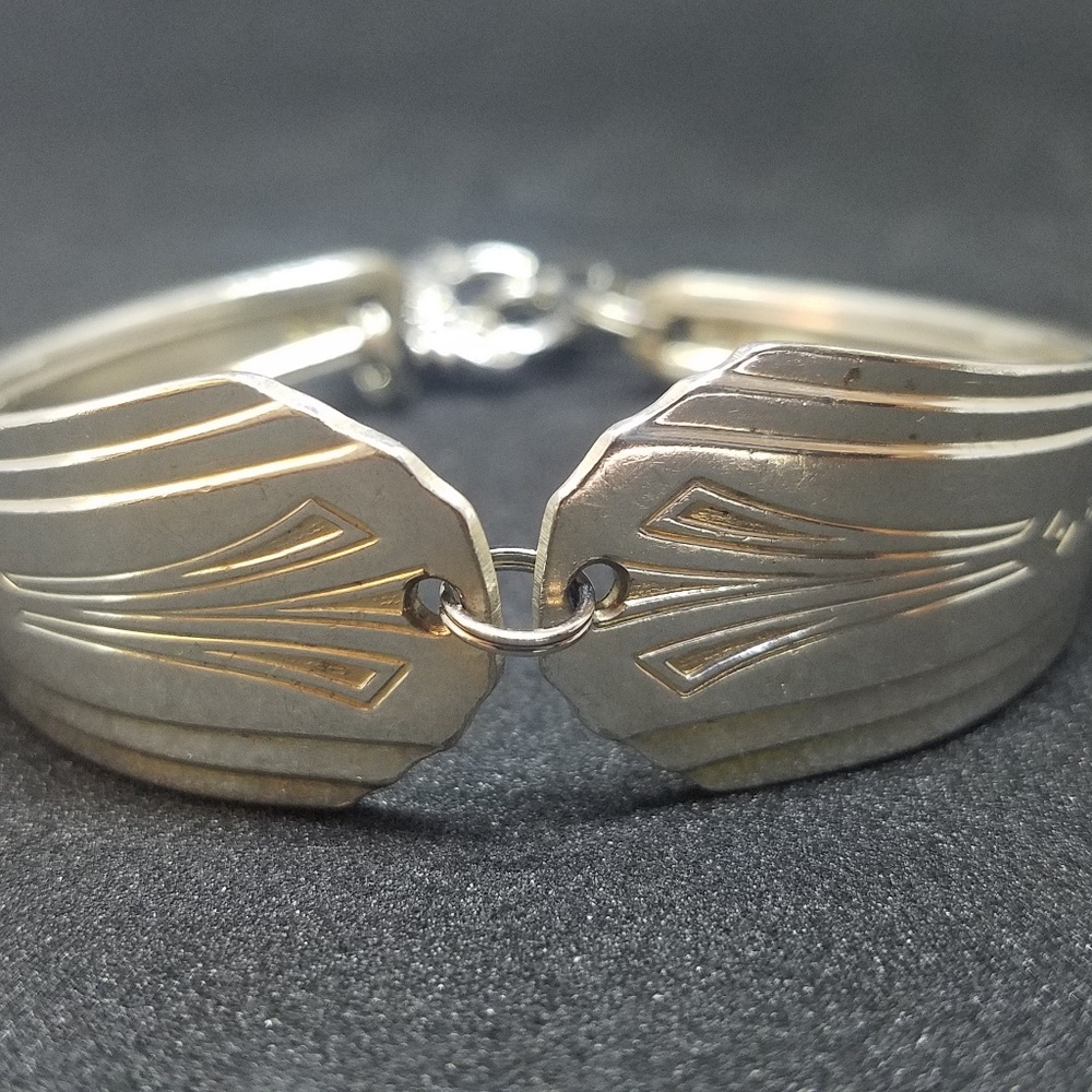 Silver plated bracelet.